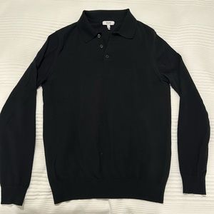 Reiss Merino Wool Long Sleeve Pollo Shirt